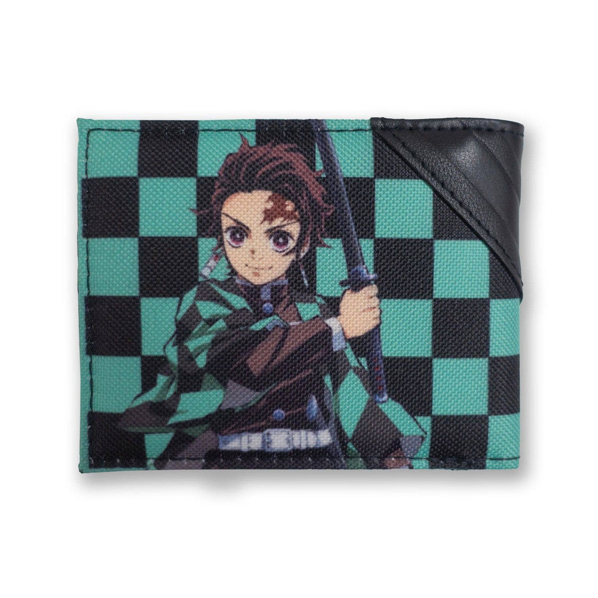 Demon Slayer Tanjiro Metal Badge PU Bifold Wallet