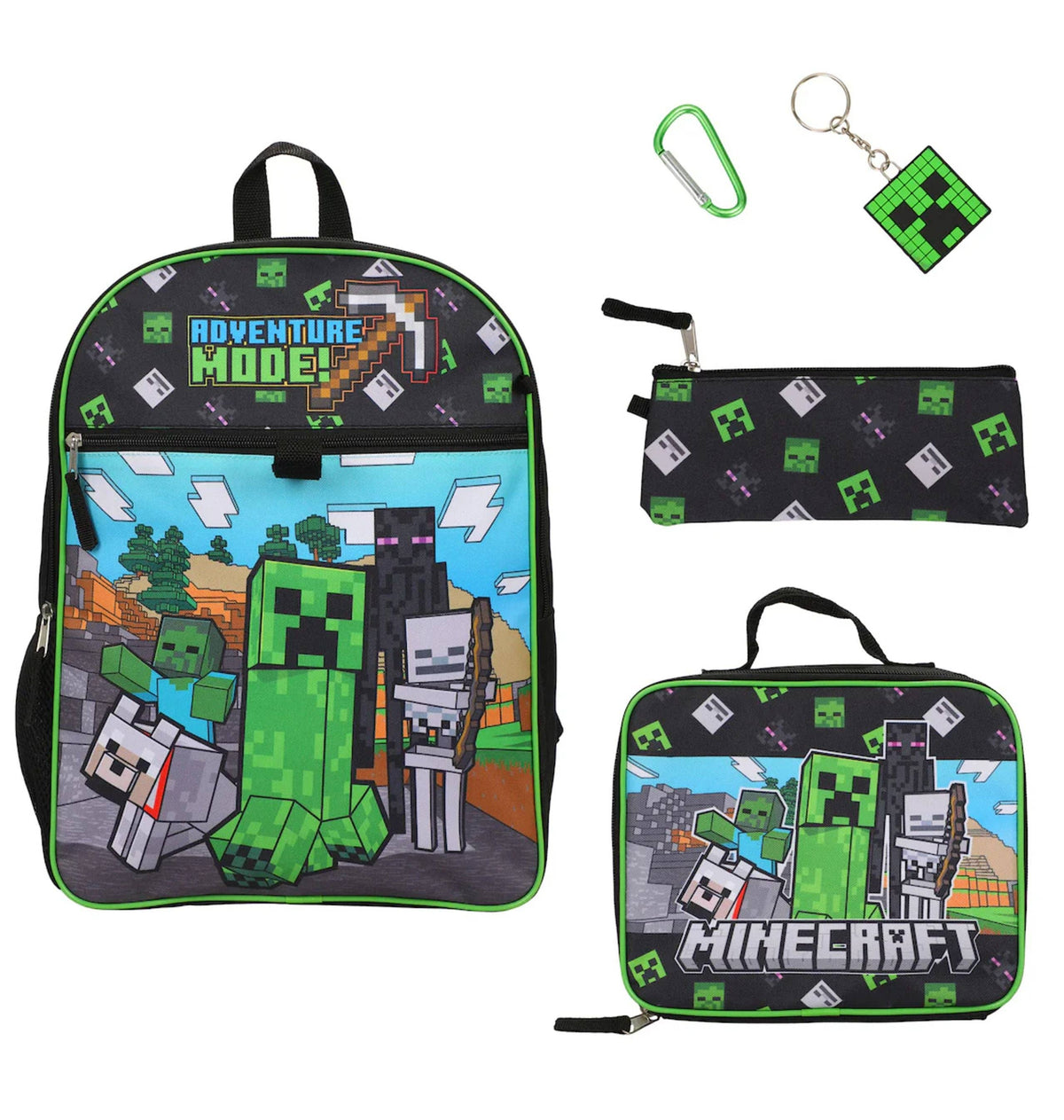Minecraft 5-Piece Backpack and Lunch Set with Utility Case