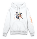Naruto vs Sasuke Adult Graphic Hoodie – White Cotton Polyester