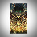 Attack on Titan Eren Canvas Wall Art Poster, 35.6 × 20.3 cm