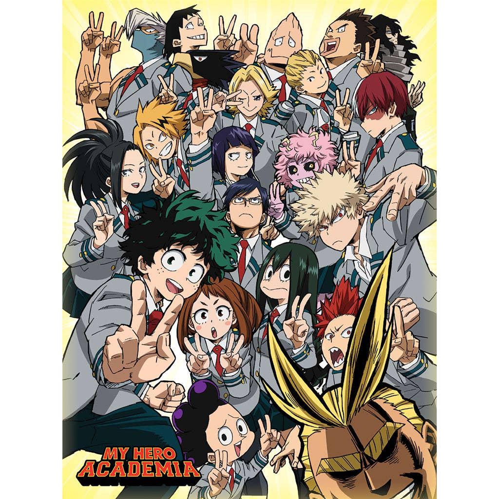 My Hero Academia Season 2 “School Class Selfie” Canvas Wall Art, 30 × 40 cm