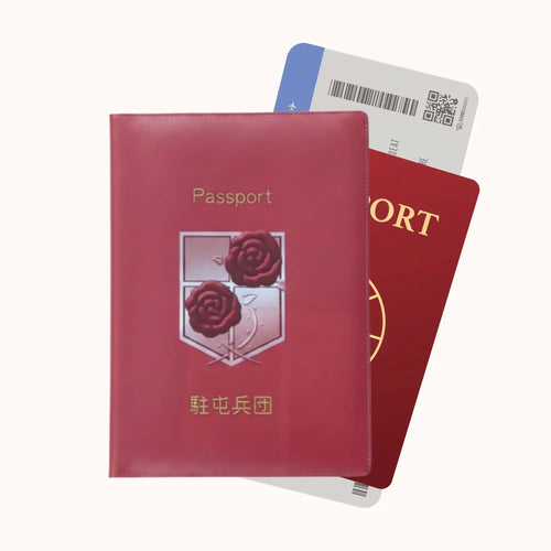 Attack on Titan Garrison Passport Cover – Red