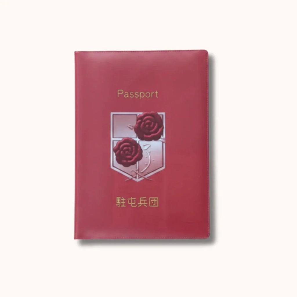 Attack on Titan Garrison Passport Cover – Red