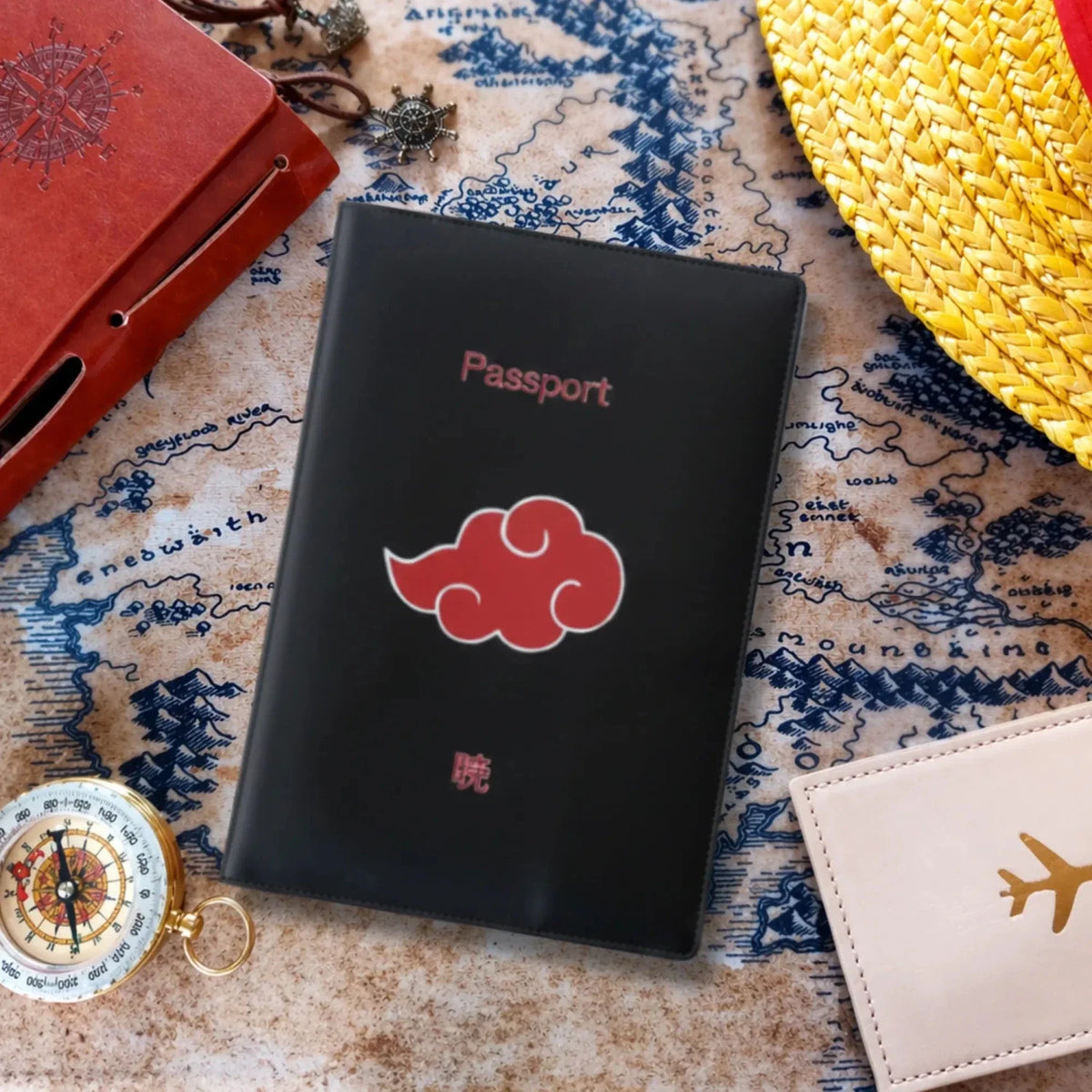 Naruto Akatsuki Passport Cover – Black