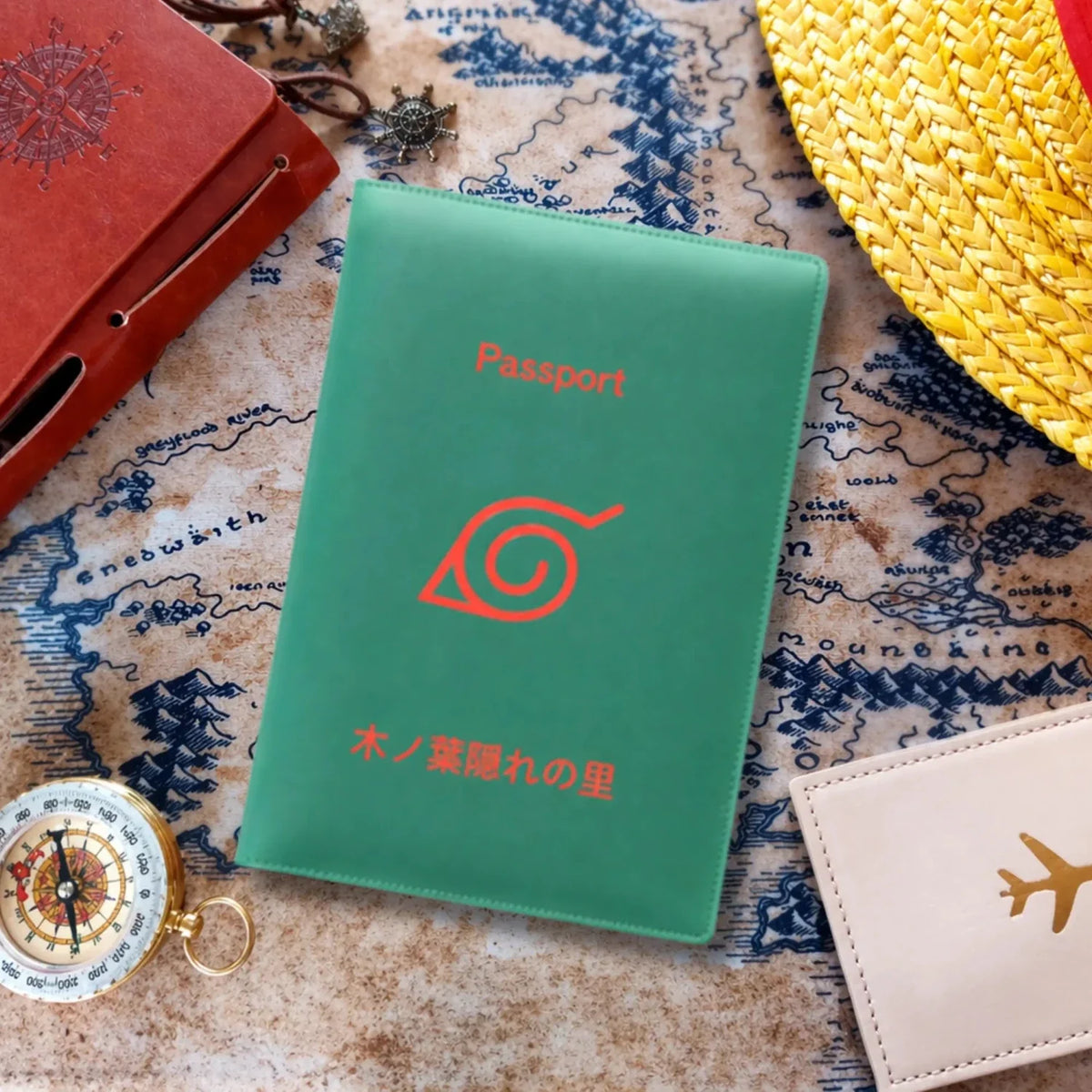 Naruto Hidden Leaf Village Passport Cover – Green
