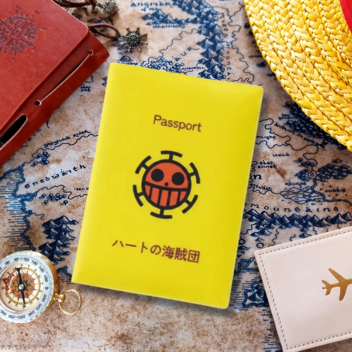 One Piece Heart Pirates Passport Cover – Yellow