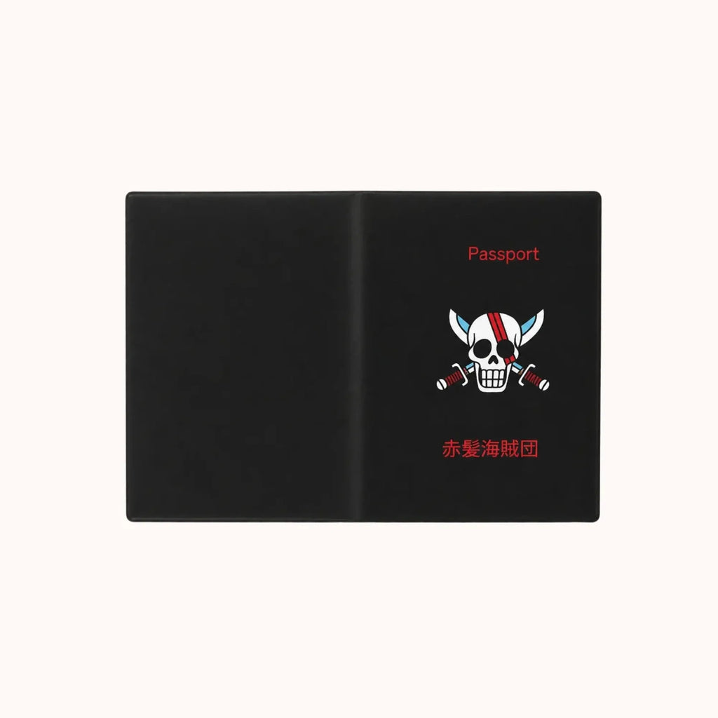 One Piece Red Hair Pirates Passport Cover – Black