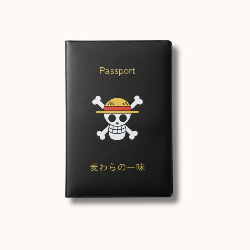 One Piece Straw Hat Pirates Passport Cover – Black