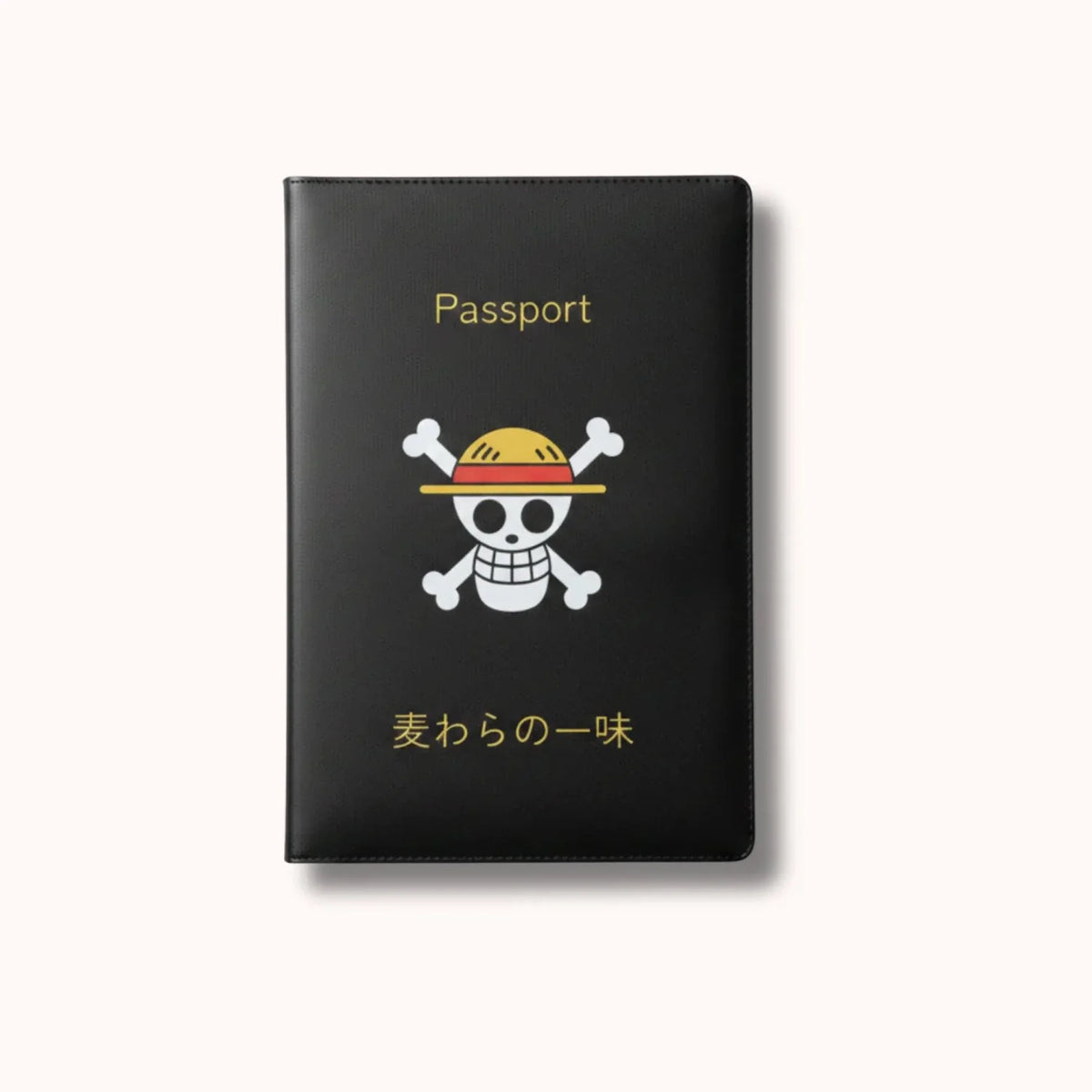 One Piece Straw Hat Pirates Passport Cover – Black