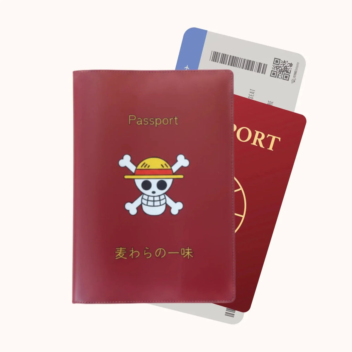 One Piece Straw Hat Pirates Passport Cover – Red
