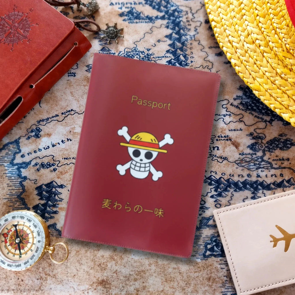 One Piece Straw Hat Pirates Passport Cover – Red